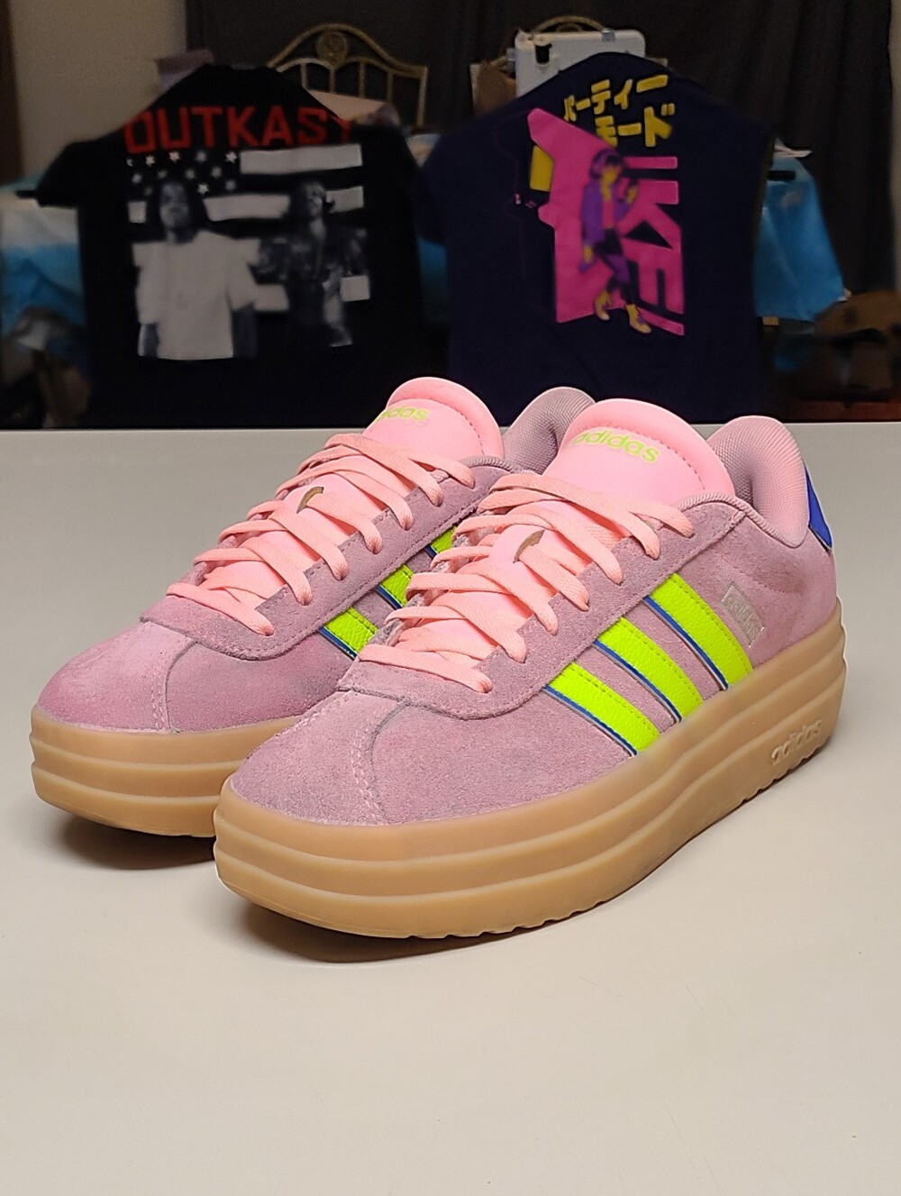 Adidas VL Court Bold platform casual low top sneakers size 7.5